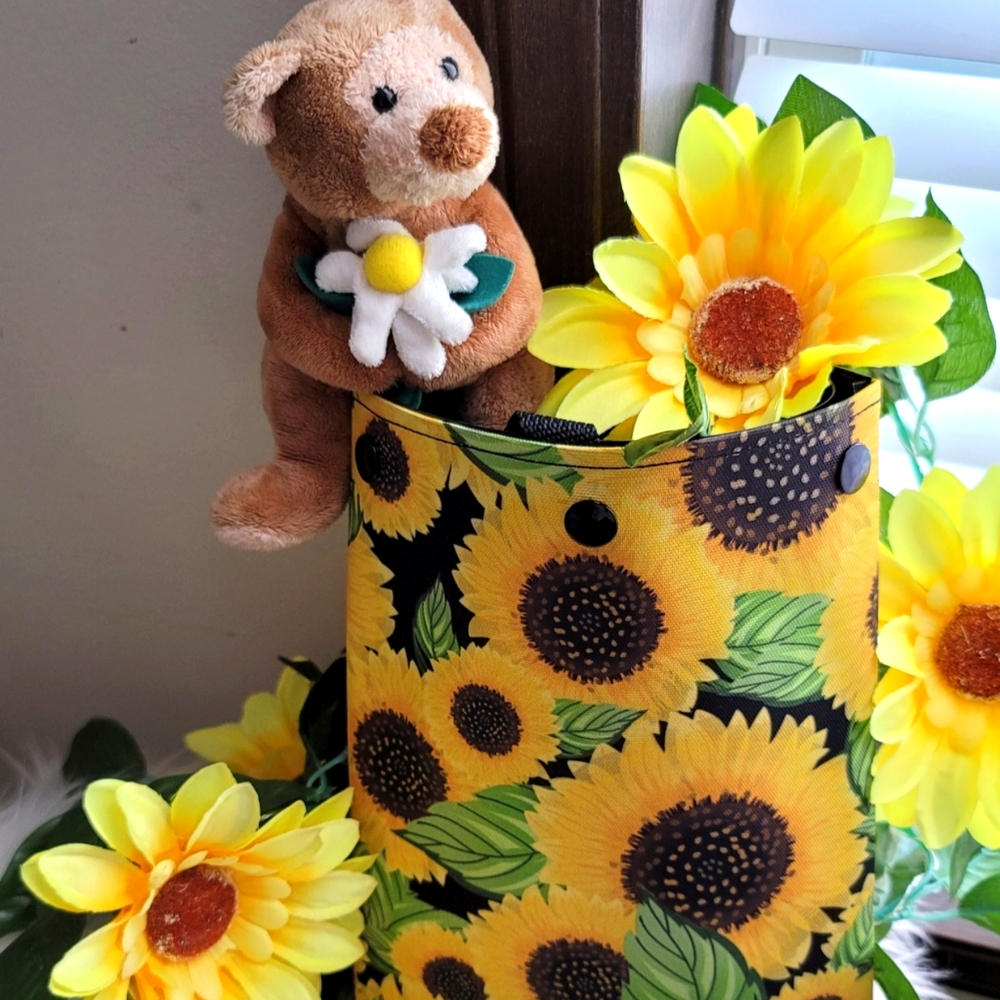 Sunflower with liner trash bag